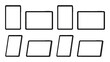 © Alan - Set of blank tablet screen frames in portrait and landscape