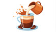 © Black - Coffee being poured into a cup.