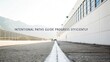 © najib - Intentional paths guide progress efficiently, showcasing a modern perspective on movement and direction along a clean road