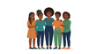 © Smart - Diverse group of young black women standing together, smiling, friendship, unity, diversity