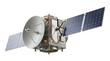 © Png ProTeam - Modern orbital satellite with solar panels and dish antenna isolated on transparent background science.