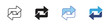 © Kamrul - Retweet refresh arrow icons set, Circular exchange symbols, Swap direction icons, Repeat navigation signs, Rotation arrow vector icons