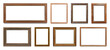 © Rawpixel.com - PNG Vintage wooden picture frames collection on transparent background