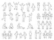 © Tom - Set of Linear CAD Icons Illustrating Diverse Children Activities and Playful Schoolyard Social Interactions for Architectural Designs