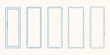 © Buddiswar - Hand Drawn Blue Rectangular Frames Set Line Art Illustration