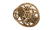 © Nicolas - Intricate brass clockwork gears mechanism, isolated on transparent background