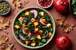 © Arfa_Media - Salad with kale and roasted squash with pomegranate for a healthy autumn meal