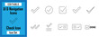 © Masarts - Check Mark Icons Set: A collection of editable UI and navigation icons featuring various check mark designs, symbolizing confirmation, completion, and success.