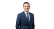 © noyon.me121 - Smiling young businessman in a blue suit and tie isolated on transparent background