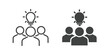 © Bradericon - Brainstorming Icon. Line and glyph solid icon