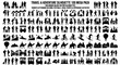 © Zubaraj - Travel and adventure silhouette 100 mega pack, unique black vector silhouettes of tourists, cultural festivals and outdoor experience activities