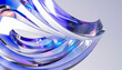 © Rendara Studio - Flowing 3D glass ribbon forming a polished abstract curve.