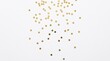© UniqueStock - Gold confetti falling isolated on white background