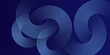 © Har - Abstract blue glowing geometric lines on dark blue background. Modern shiny blue circle lines pattern. Futuristic technology concept. Suit for cover, poster, banner, brochure, header, website