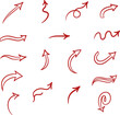 © Sayam - Collection of red hand drawn arrow icons