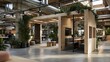 © Generative AI - Modern Biophilic Office Design with Lush Greenery and Natural Wood Elements
