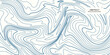 © achmad - Abstract line art white background vector. Mountain topographic map wallpaper with blue lines texture. Hand drawn illustration design for wall arts, fabric , packaging, web, banner.