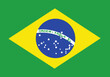 © yono - The national flag of Brazil, featuring a green field with a large yellow rhombus, a blue celestial sphere with white stars, and the motto 'ORDEM E PROGRESSO'.