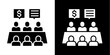 © ArtisticAura - Financial Meeting Icon Set White Glyph Style Collection