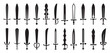 © MdSamsul - Array of fantasy swords and medieval weapons, powerful symbols of war and valor.