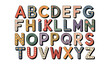© SANJEDAAKTAR - Alphabet Vector Font Set Bubble Comic Typography Collection for Graphic Design Cartoon ABC Poster