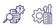 © MstLima - Business process icons: analysis and growth isolated on transparent background