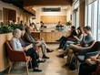 © ELCINDY - Diverse Group Of People Waiting In A Modern Medical Office Lobby