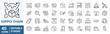 © Ruslan Ivantsov - Supply chain line web icons. Value chain, logistic, delivery, manufacturing, commerce. Outline icon collection. Vector illustration. Editable stroke