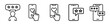 © Syicon - Set of mobile feedback and rating icons, user reviews, customer satisfaction, smartphone interface transparent background