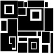 © TR3 - A close-up view of a black and white qr code on a white background with various sized squares