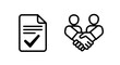 © Al Rafi - Approved document and business handshake icon set