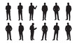 © VectorVibe - Business People Silhouette Set Professional Standing Corporate Vector Collection