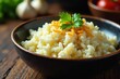 © ทองขาร พอใจ - Steamed rice with garlic and ginger in a bowl, garlic, rice, Asian food