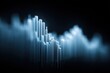 © Generative AI - Abstract Blue Digital Bar Chart Representing Financial Data Growth and Analysis