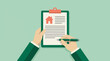 © ObStock - Hands signing a real estate contract or home purchase agreement on clipboard