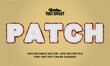 © furan - Embroidered Twill Patches Text Effect– Editable Vector
