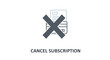 © alok - Cancel subscription button icon.