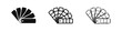 © drawing lines - Color palette fan icon set. Swatch book for design selection symbol. Paint color guide and creative art concept.