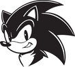 © stockbyazan - Sonic Hedgehog Head Outline Illustration