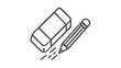 © Ali - Rectangular block drafting eraser vector icon illustration for school and office use, minimalist flat design perfect for educational graphics, stationery branding, and architectural sketching.