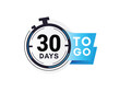 © Arab - 30 days to go icon for offer or countdown timer. Offer countdown Days left sign vector.