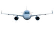 © Niklas - Commercial jet airplane front view with engines and wings