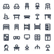 © LuckyStride - Furniture icon set, 25 line icons collection vol 1