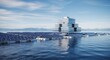 © sergiokat - Floating solar farm and modern building on water