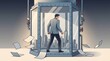 © Aliaksandr Barouski - City economy pressure chamber with layoffs and defaults business concept
