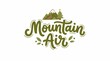 © Real Stuff PNG - Mountain Air with stylized mountain and tree graphics