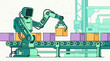 © Nomadic - Automated Factory Production Line with Robotic Arm and Conveyor Belt