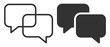 © Наталья Перова - black and white speech bubbles icons set communication symbols on transparent background