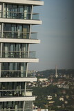 Luxury skycraper in Prague with visible balconies