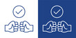 © BAMBANG G - Commitment Blue And White Icon Style Collection